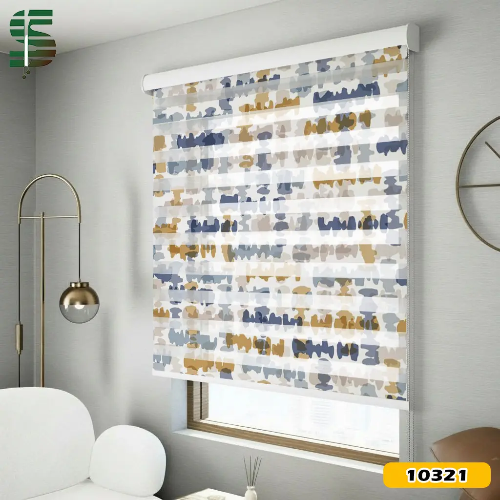 پرده زبرا طرح دار کد 10321