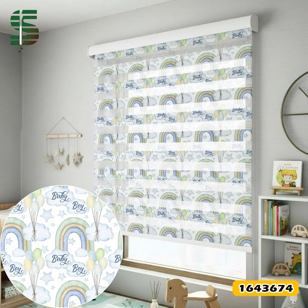 پرده زبرا کودک کد 1643674طرح تولد نوزاد پسر