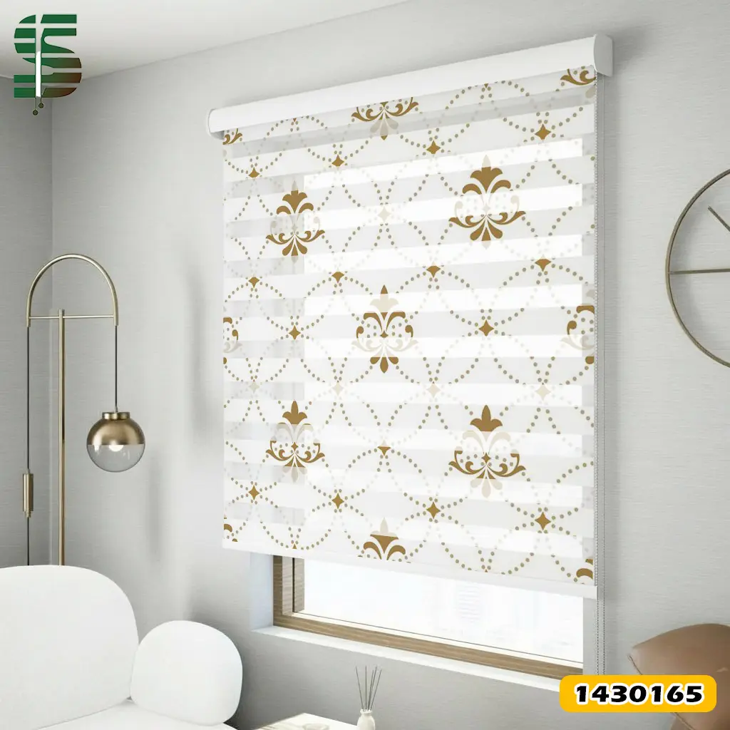 پرده زبرا طرح دار کد 1430165 مدل داماسک ریز