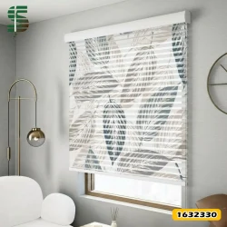 پرده شب و روز طرح دار کد 1632330 مدل برگ مزرعه