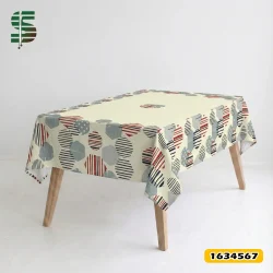 رومیزی مخمل کد 1634567 طرح هندسی 6 ضلعی