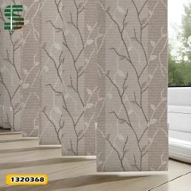 پرده لوردراپه طرح دار کد 1320368 مدل بافت قهوه ای