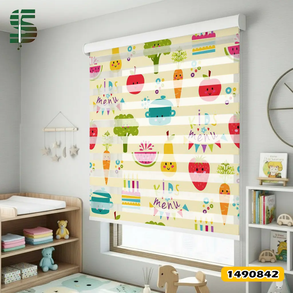 zebra-blinds-1490842 پرده زبرا کودک کد 1490842 طرح مواد غذایی