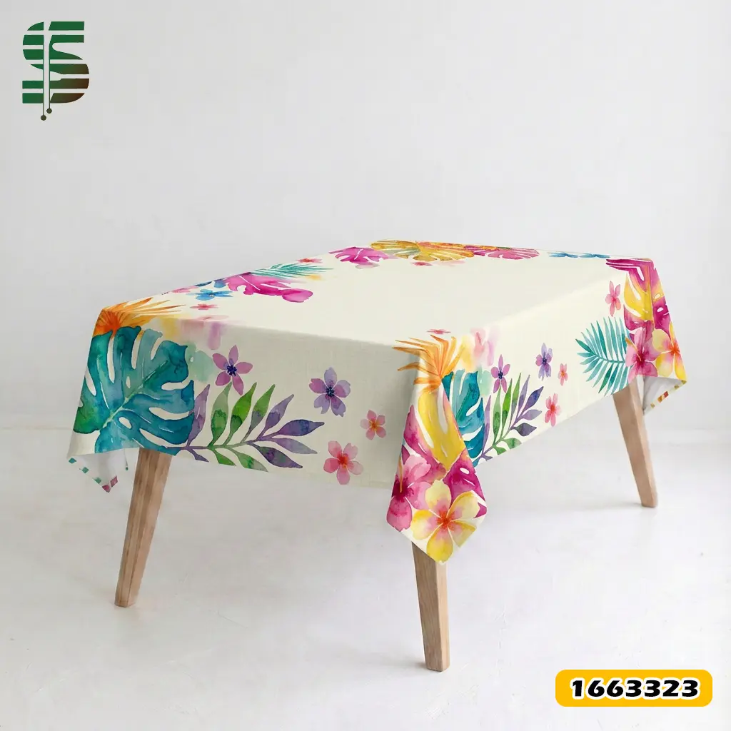 رومیزی مخمل کد 1663323 طرح گلبرگ هاوایی