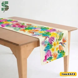 رانر مخمل کد 1663323 طرح گلبرگ هاوایی