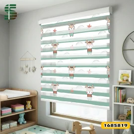 پرده زبرا کودک کد 1685819طرح گوزن شاخدار