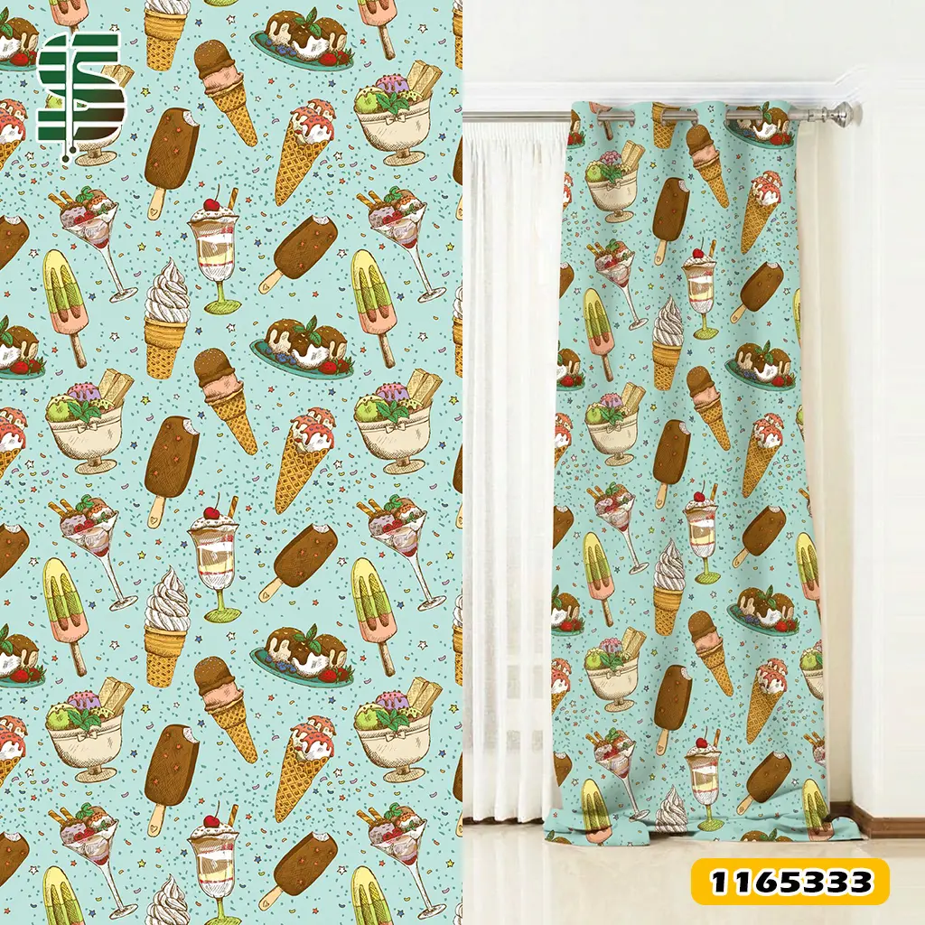 eyelet-curtain-1165333 پرده پانچ طرح دار کد 1165333 بستنی