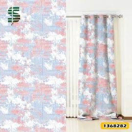 پرده پانچ طرح دار کد 1368282 مدل بافته های باستانی روشن