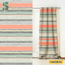 پرده پانچ طرح دار کد 1603876 مدل ریتم هندسی