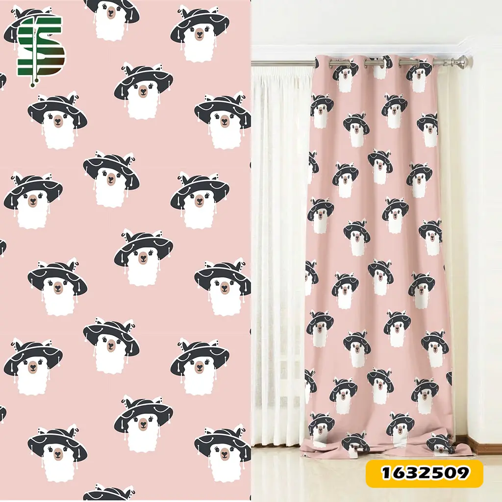 eyelet-curtain-1632509 پرده پانچ کودک کد 1632509 طرح لاما