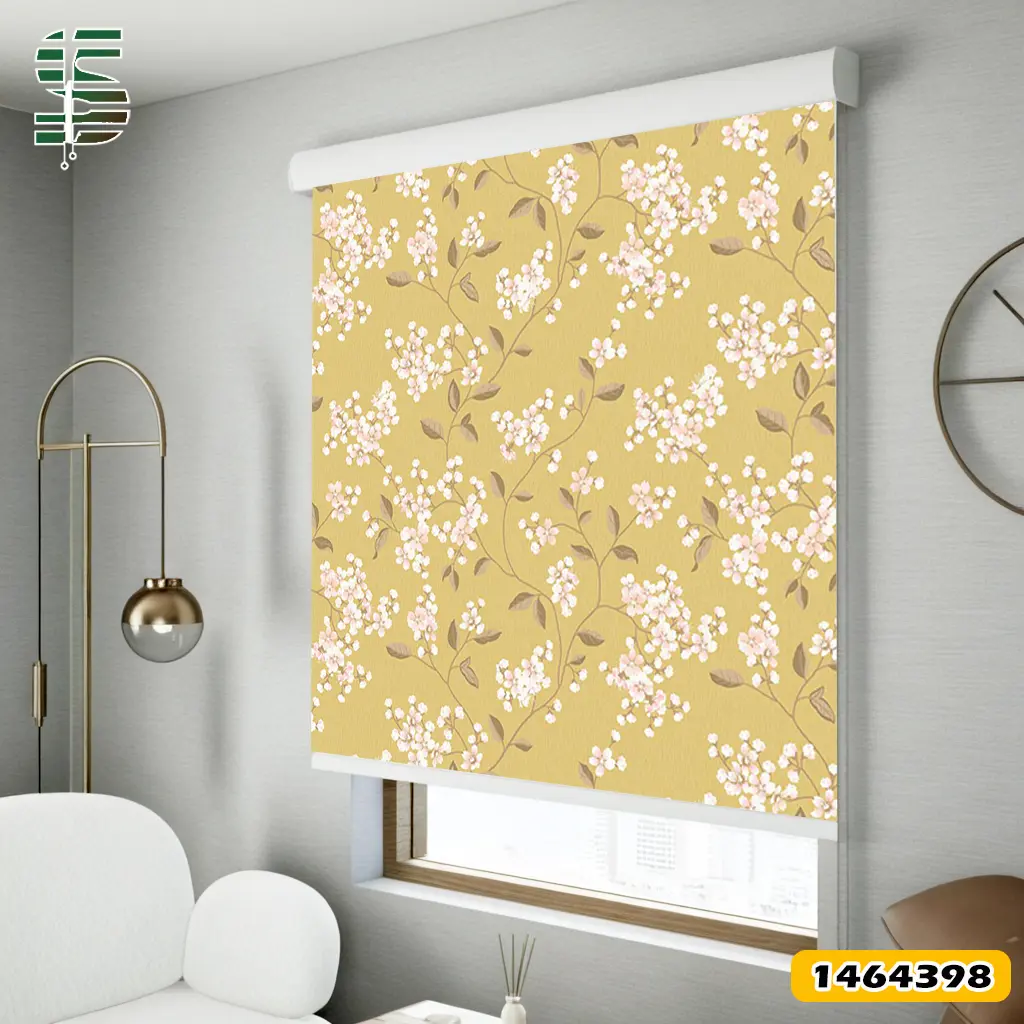 roller-blinds-1464398 پرده شید طرح دار 1464398 مدل شکوفه های بهاری