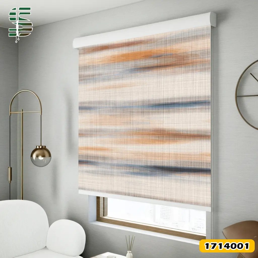 roller-blinds-1714001 پرده شید طرح دار 1714001 مدل باتیک