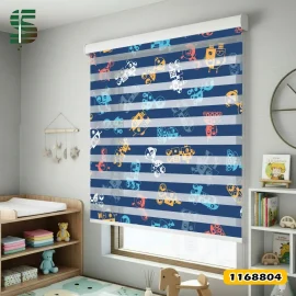 پرده زبرا کودک کد 1168804طرح ربات ها 1