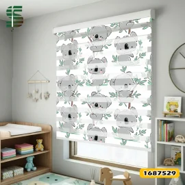پرده زبرا کودک کد 1687529طرح کوالا