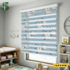 پرده زبرا کودک کد 1692498طرح پرواز قوها